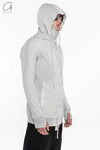 BORIS BIDJAN SABERI Hooded Jacket ZP4.1 TO00002+F0406C Light Gray